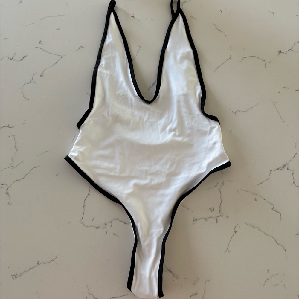NEW - White and Black One Piece swimsuit
